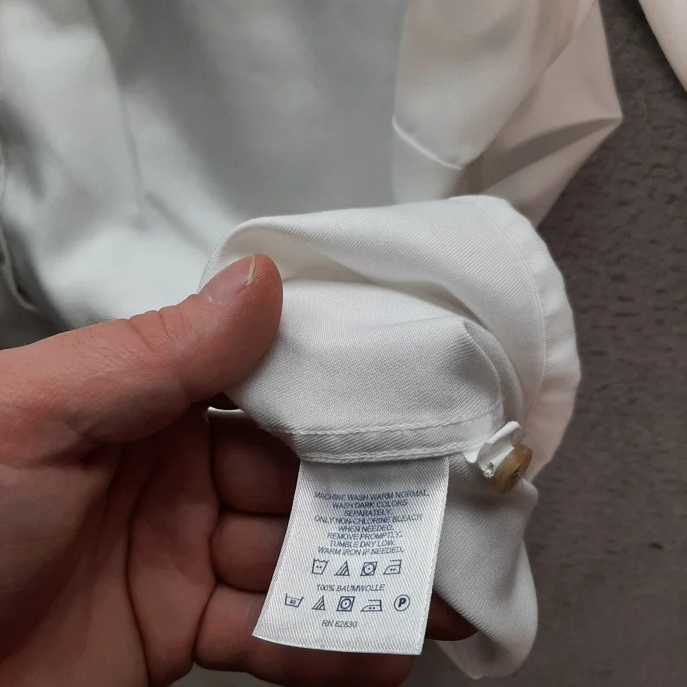 Kwik Star Shirt Womens 1X White Replacement Employee Uniform Workwear Button Up - Picture 8 of 8